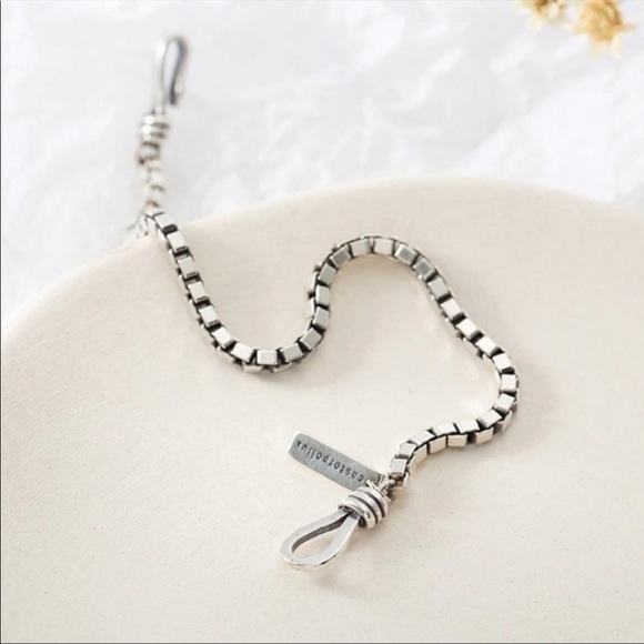 CHAIN 925 STERLING SILVER BRACELET, NICE BRACELET, CUTE BRACELET - Picture 3 of 6